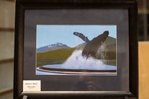Digital Art of Juneau's Whale Sculpture